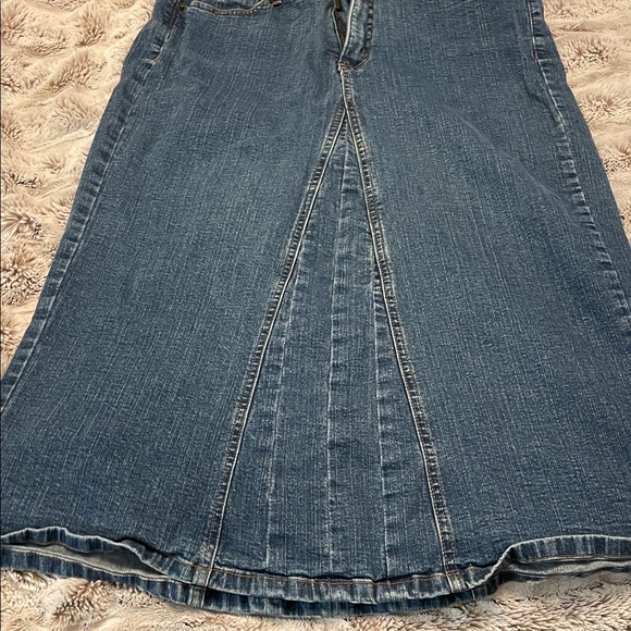 NYDJ Blue Denim Skirt vintage modest - Picture 6 of 6